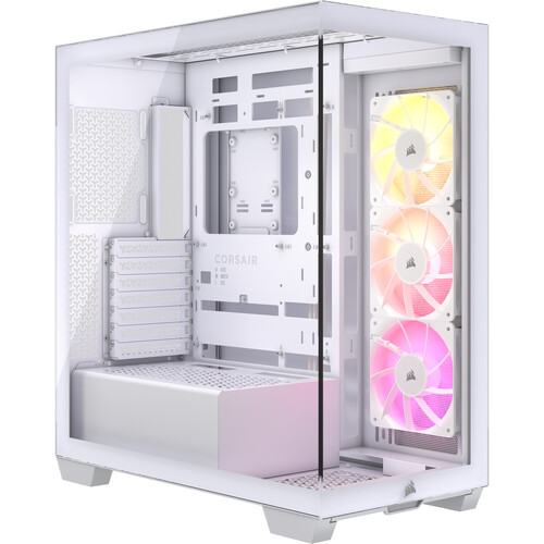 CORSAIR 3500X ARGB Mid-Tower ATX Desktop Case (White)