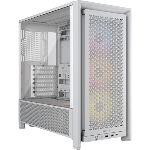 CORSAIR FRAME 4000D RS ARGB Mid-Tower E-ATX Desktop Case (White)