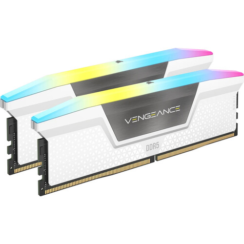CORSAIR 32GB VENGEANCE RGB DDR5 6400MT/s DIMM Memory Kit (White 2 x 16GB)