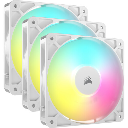 CORSAIR RS120 ARGB 120mm PWM Fan (White 3-Pack)