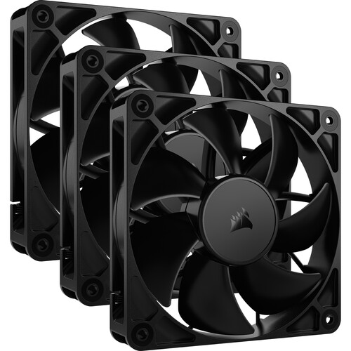 CORSAIR RS120 120mm PWM Fan (Black 3-Pack)