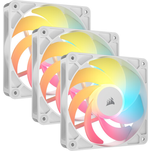 CORSAIR RS120-R ARGB 120mm PWM Reverse Fan (White 3-Pack)