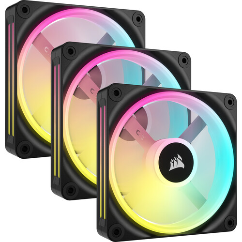 CORSAIR iCUE LINK QX120 RGB Triple 120mm PWN Fan Starter Kit (Black)