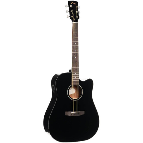 Cort Earth60CE Dreadnought Cutaway (Black Gloss Finish)