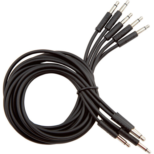 Cre8audio Nazca Noodles Eurorack-Style Patch Cables (Black 5-Pack 2.5')