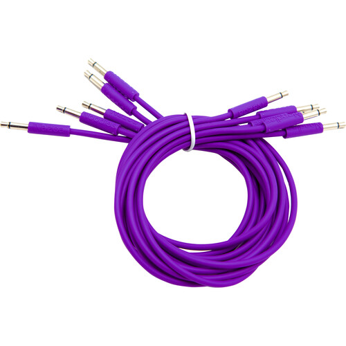 Cre8audio Nazca Noodles Eurorack-Style Patch Cables (Very Violet 5-Pack 3.3')