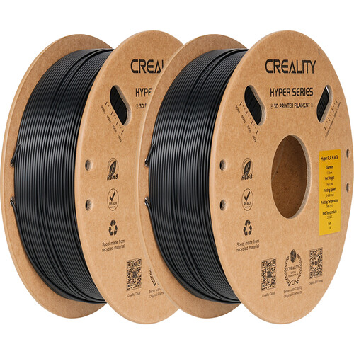 Creality 2-Spool Hyper PLA 3D Printing Filament (2kg Black)