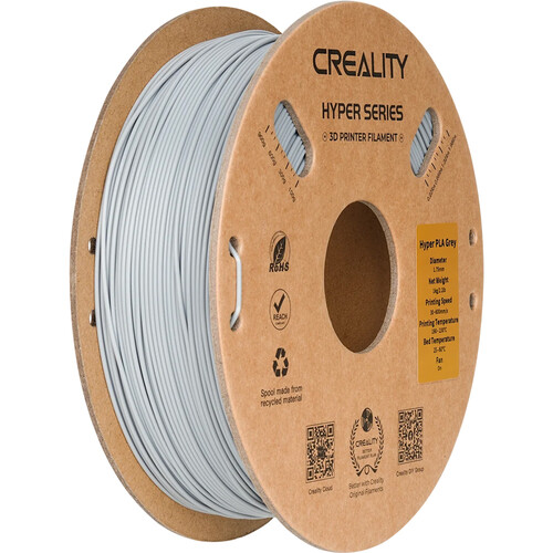 Creality 2-Spool Hyper PLA 3D Printing Filament (2kg Gray)