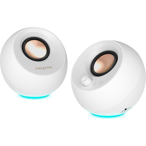 Creative Labs Pebble Pro 2.0 Bluetooth Desktop Speakers (White)