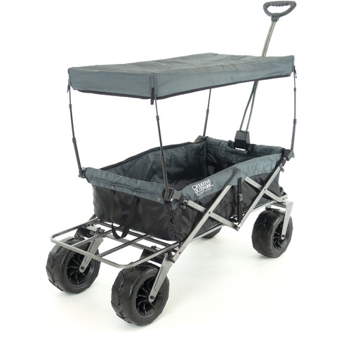 Creative Outdoor Distributor XXL Hauler Deluxe Folding Wagon (Black Gray)