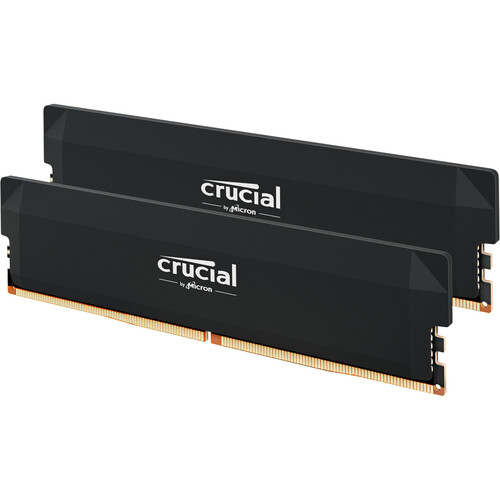 Crucial Pro 64GB DDR5 6000 MHz UDIMM Memory Kit (2 x 32GB Black)