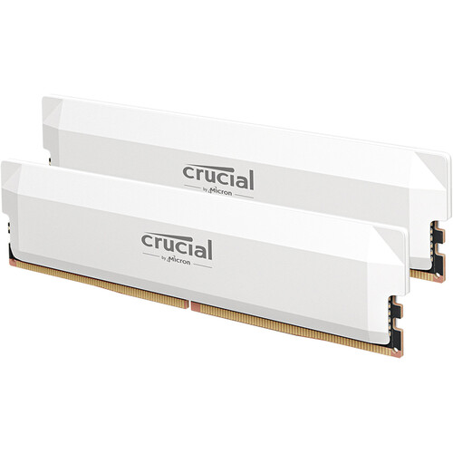 Crucial Pro 64GB DDR5 6400 MHz UDIMM Memory Kit (2 x 32GB White)
