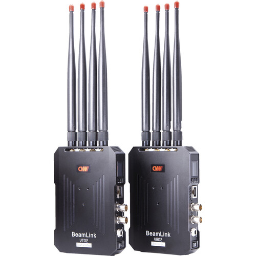 Crystal Video Technology BeamLink VT02+VR02 1-Channel Full HD SDI/HDMI Wireless Transmission System (2625')