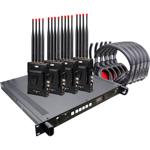 Crystal Video Technology BeamLink Ultimate 4-Ch Wireless Transmission System with Rackmount Receiver & Intercom (2625')