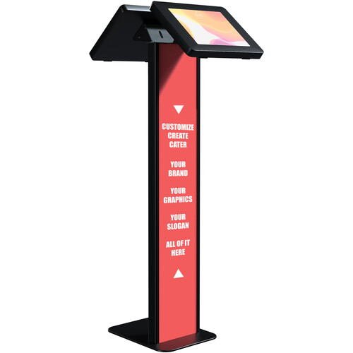 CTA Digital Dual-Enclosure Locking Floor Stand Kiosk with Graphic Slot for 9 to 11