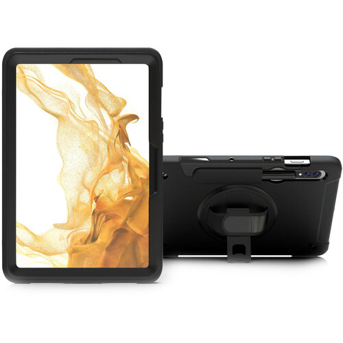 CTA Digital Protective Case with Rotating Grip Kickstand for Samsung Tab S7+ S8+ & S7 FE