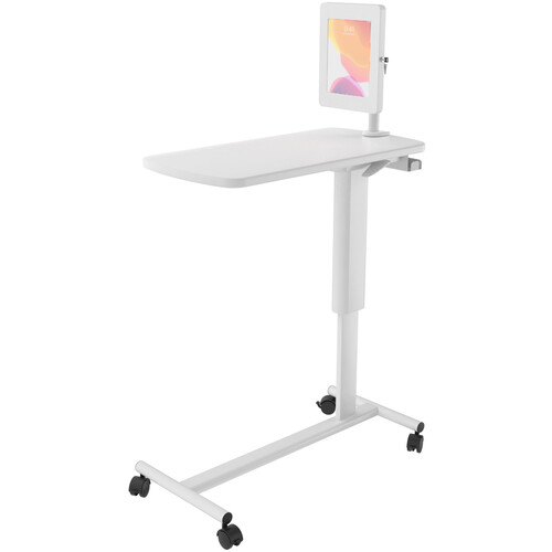 CTA Digital Height-Adjustable Rolling Workstation Cart with Security Enclosure