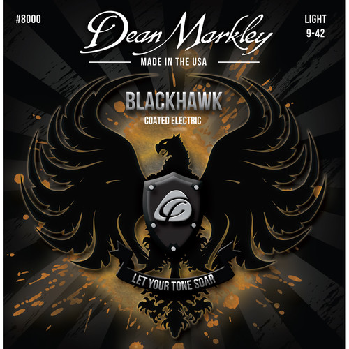 Dean Markley 8000 Light Blackhawk Coated Electric Guitar Strings (0.09-0.42) 6-Strings