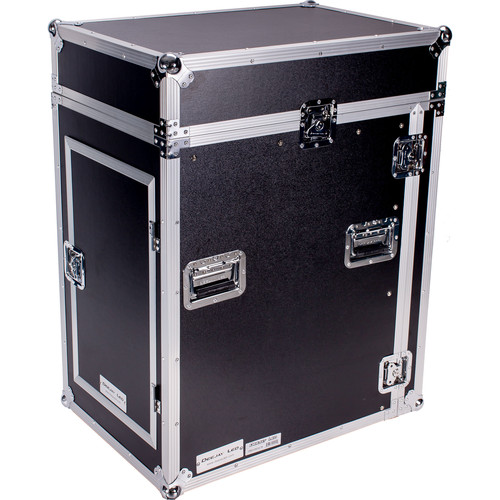 DeeJay LED 14 RU Slant Mixer Rack / 16 RU Vertical Rack System with Caster Board