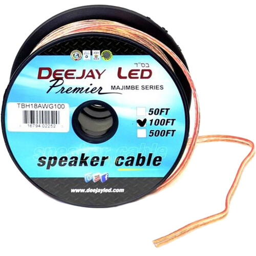 DeeJay LED 18-Gauge Speaker Wire Spool (100')