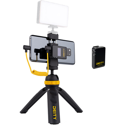 Deity Microphones Pocket Wireless Digital Microphone Mobile Kit with Tripod & Smartphone Clamp (2.4 GHz Black)