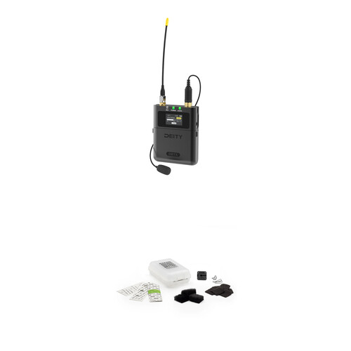 Deity Microphones Theos DBTX Digital Wireless Bodypack Transmitter and Omni Lav Mic with The Mic Hiding Kit (Black)