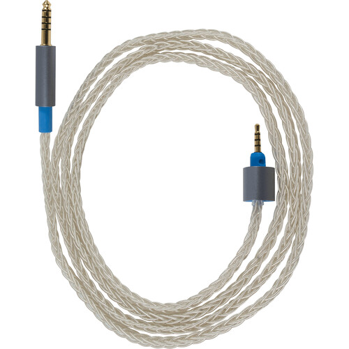 Dekoni Audio Ensemble Presplit 4.4mm TRRRS to 2.5mm TRRS Silver Braided Cable (64