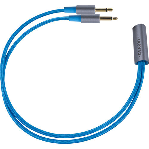 Dekoni Audio Ensemble Post-Split 2.5mm TRRS to Dual 3.5mm Woven Nylon Cable (12