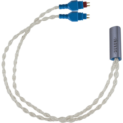 Dekoni Audio Ensemble Post-Split 2.5mm TRRS to Dual HD 600 Silver Braided Cable (12