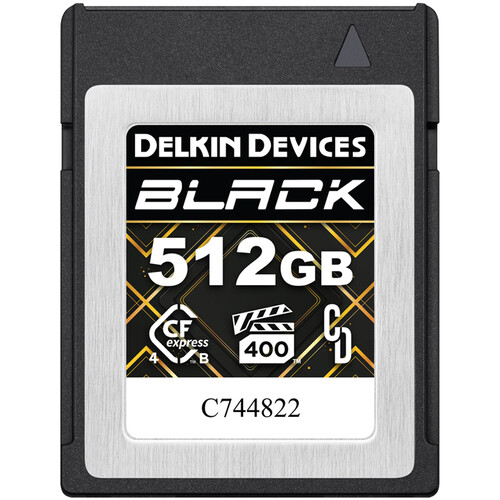 Delkin Devices 512GB BLACK CFexpress Type B 4.0 Memory Card