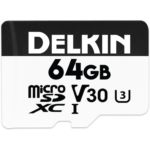 Delkin Devices 64GB Hyperspeed UHS-I microSDXC Memory Card with SD Adapter