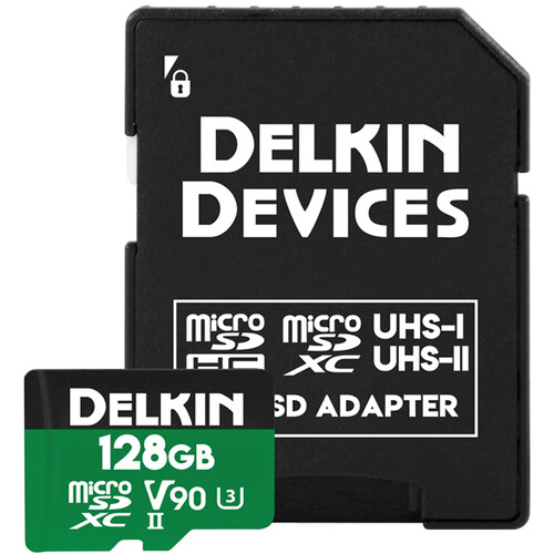 Delkin Devices 128GB POWER UHS-II microSDXC Memory Card with SD Adapter