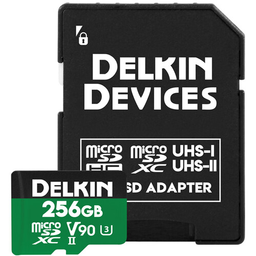 Delkin Devices 256GB POWER UHS-II microSDXC Memory Card with SD Adapter