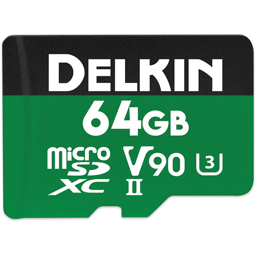 Delkin Devices 64GB POWER UHS-II microSDXC Memory Card with SD Adapter