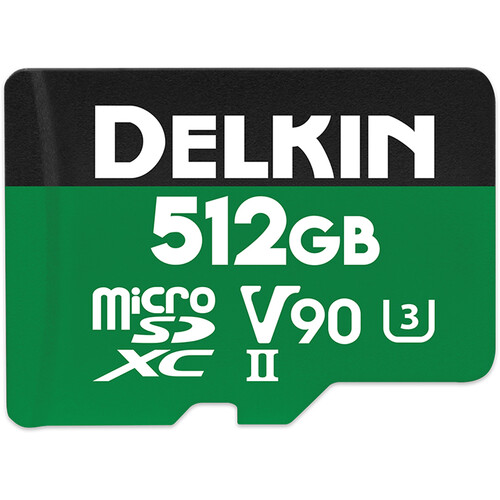 Delkin Devices 512GB POWER UHS-II microSDXC Memory Card with SD Adapter