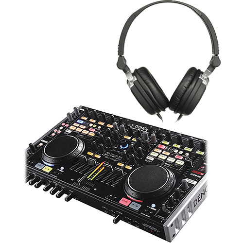 Denon DJ MC6000DJ Controller With ClosedBack OverEar DJ B&H