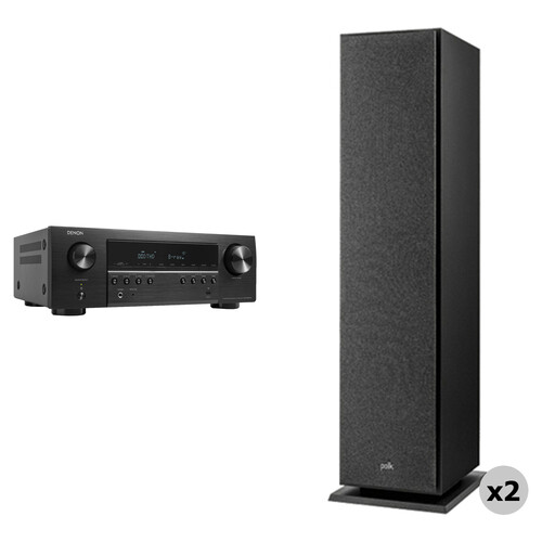 Denon S-Series AVR-S670H 5.2-Channel Network A/V Receiver with Polk Audio Monitor XT70 Floorstanding Speaker Kit (Pair)