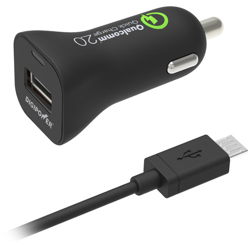 DigiPower Quick Charge 2.0 Car Charger QC2PC2 B&H