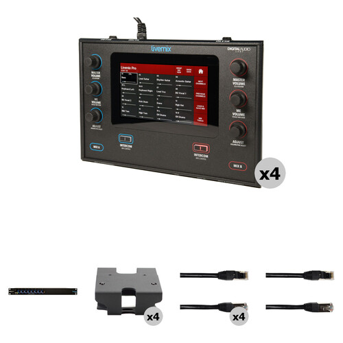 Digital Audio Labs Livemix Pro 8-Person Dante Monitoring Bundle with Pro-16 Distribution Module