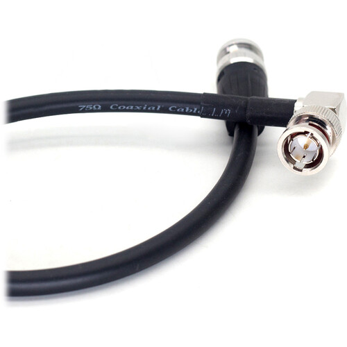 DigitalFoto Solution Limited Canare AR2 12G-SDI Straight to Right-Angle Video Cable (Black 2.6')