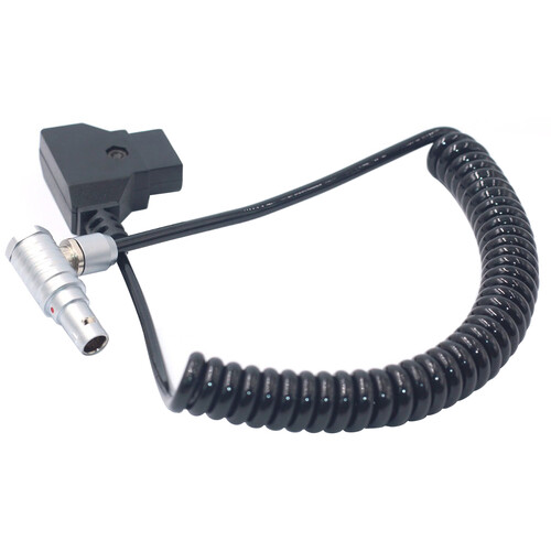 DigitalFoto Solution Limited D-Tap to Right-Angle 2-Pin Coiled Power Cable for Vaxis CVW & Teradek (1.6')