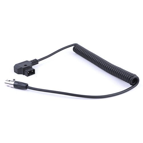 DigitalFoto Solution Limited Coiled D-Tap to 4-Pin Mini-XLR Power Cable for TVLogic Monitors (1.6 to 4.9')