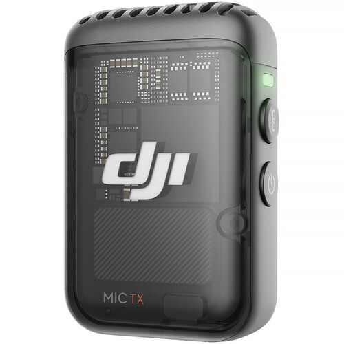DJI Mic 2 Clip-On Transmitter/Recorder with Built-In Microphone (2.4 GHz Shadow Black)