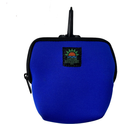 Dot Line Wide-Mouth Neoprene Lens Pouch (Blue X-Small)
