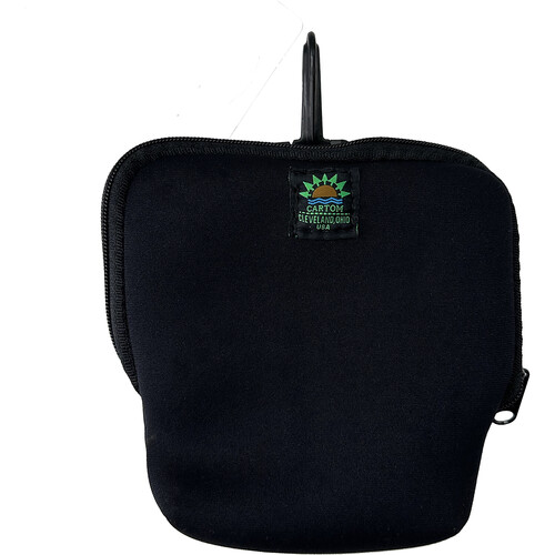 Dot Line Wide-Mouth Neoprene Lens Pouch (Black Small)
