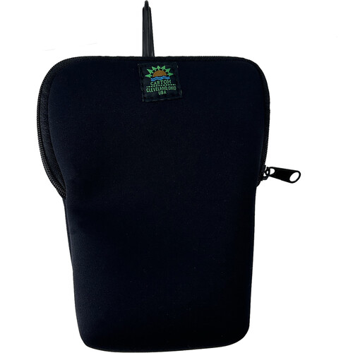 Dot Line Wide-Mouth Neoprene Lens Pouch (Black Medium)