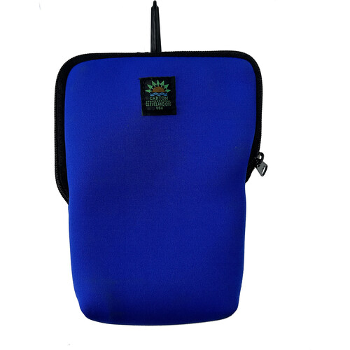 Dot Line Wide-Mouth Neoprene Lens Pouch (Blue Medium)