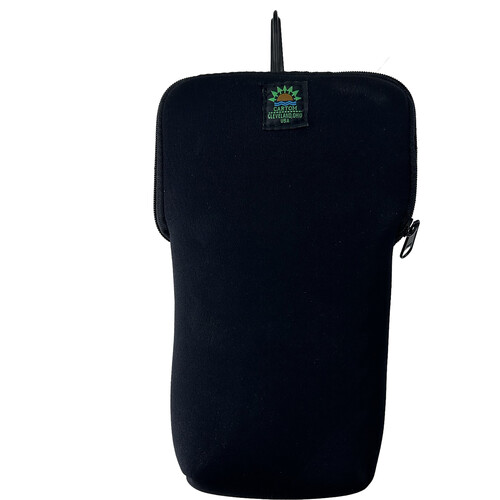 Dot Line Wide-Mouth Neoprene Lens Pouch (Black Large)