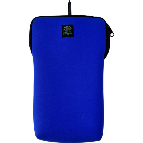 Dot Line Wide-Mouth Neoprene Lens Pouch (Blue X-Large)