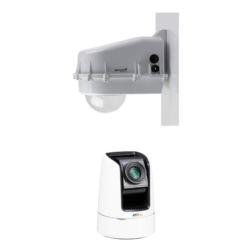 Dotworkz D2 Base Model Enclosure (Clear Lens) with Axis Communications V5938 4K UHD PTZ Network Camera
